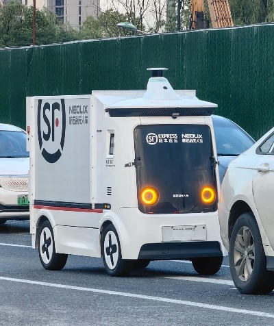 China's unmanned delivery robots.