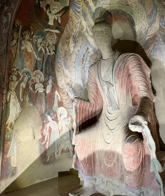 The exhibits at the Dunhuang-themed exhibition.