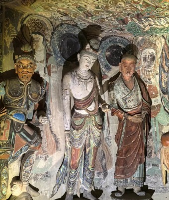 The exhibits at the Dunhuang-themed exhibition.