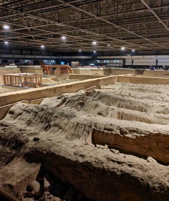 Pit 2 of the Terracotta Army Museum is divided into four sections.